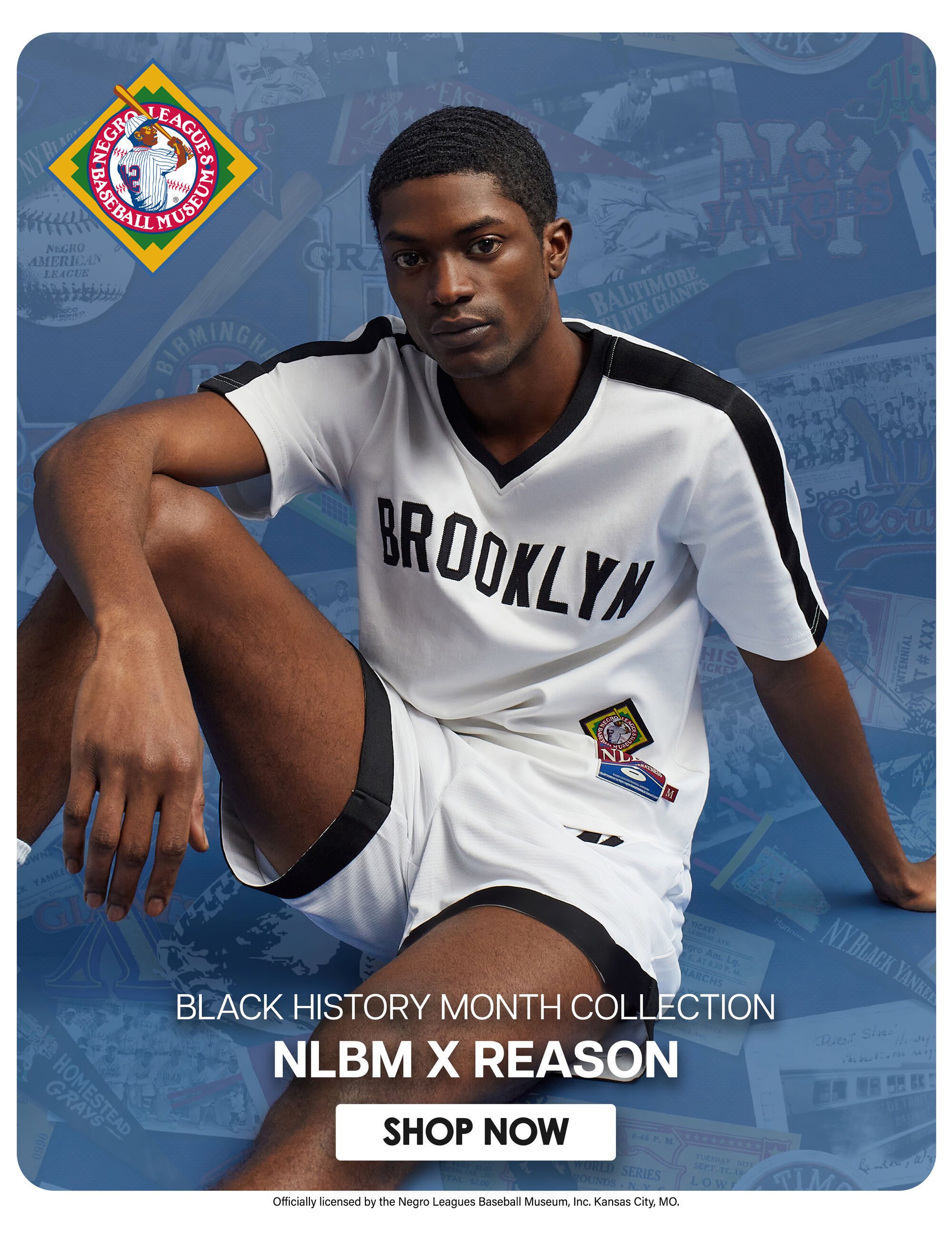 Reason Men NLBM NY Blk Yankees Pullover Jersey - Shirts